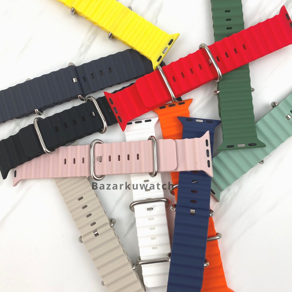 Strap Smartwatch Marine Band Size 38mm 40mm 41mm 42mm 44mm 45mm 49mm Strap Iwatch Strap T55 Tali Smartwatch