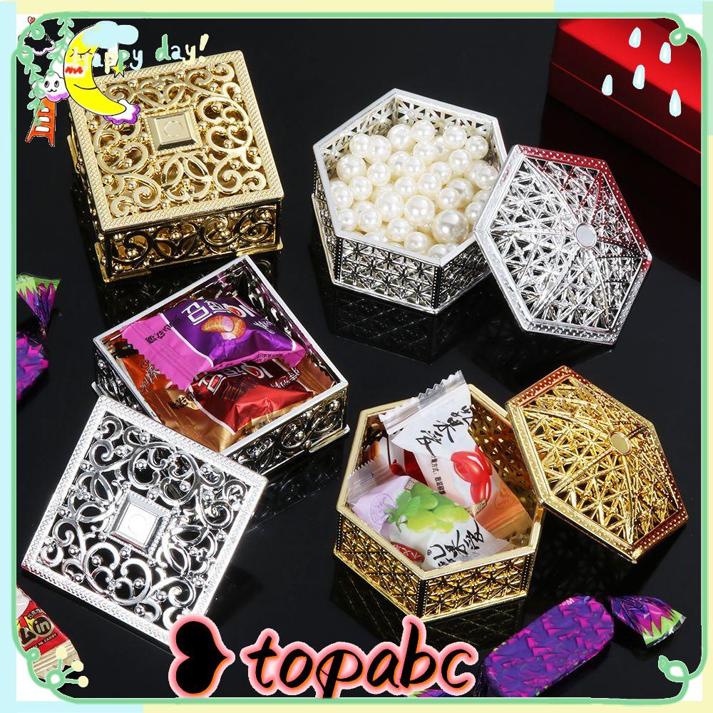 Top Candy Box Suvenir Pesta Pernikahan Hollow Trinket Organizer