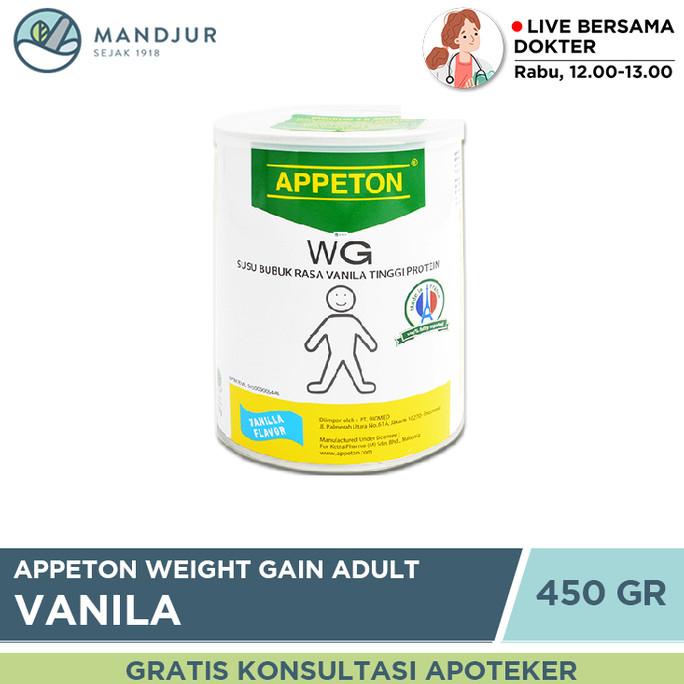 

[BISA COD] Appeton Weight Gain Adult Vanilla 450 gr - Susu Penambah Berat Badan