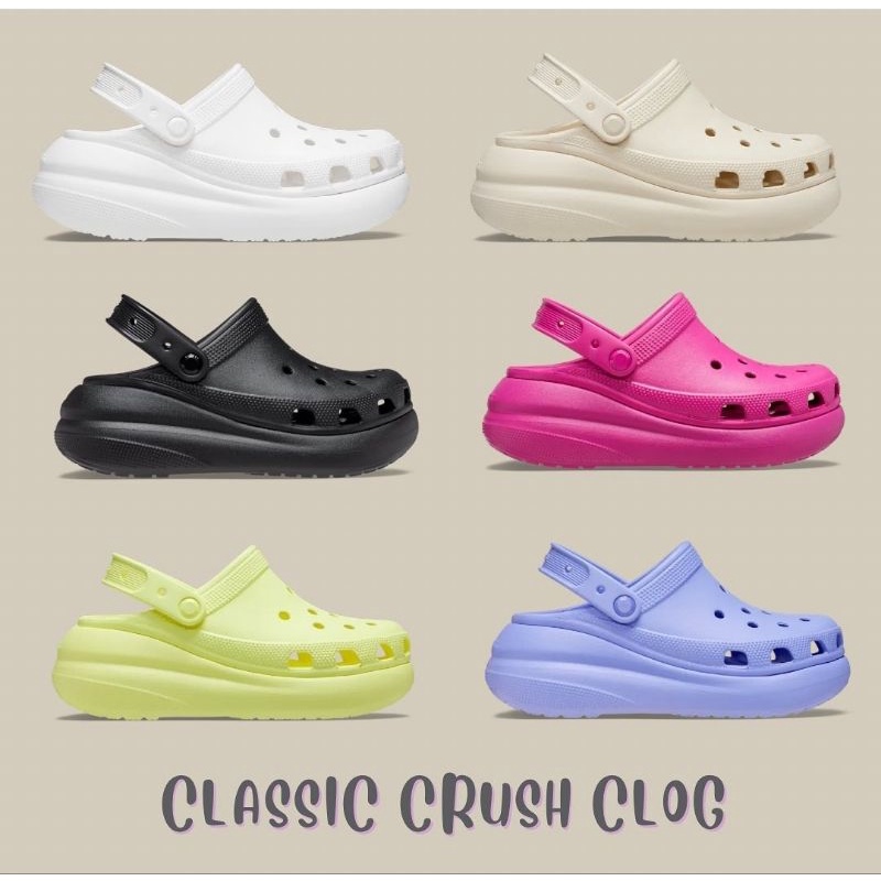 Crocs Crush Clog / Crocs Classic Crush clog / Sandal Wanita Crocs Crus