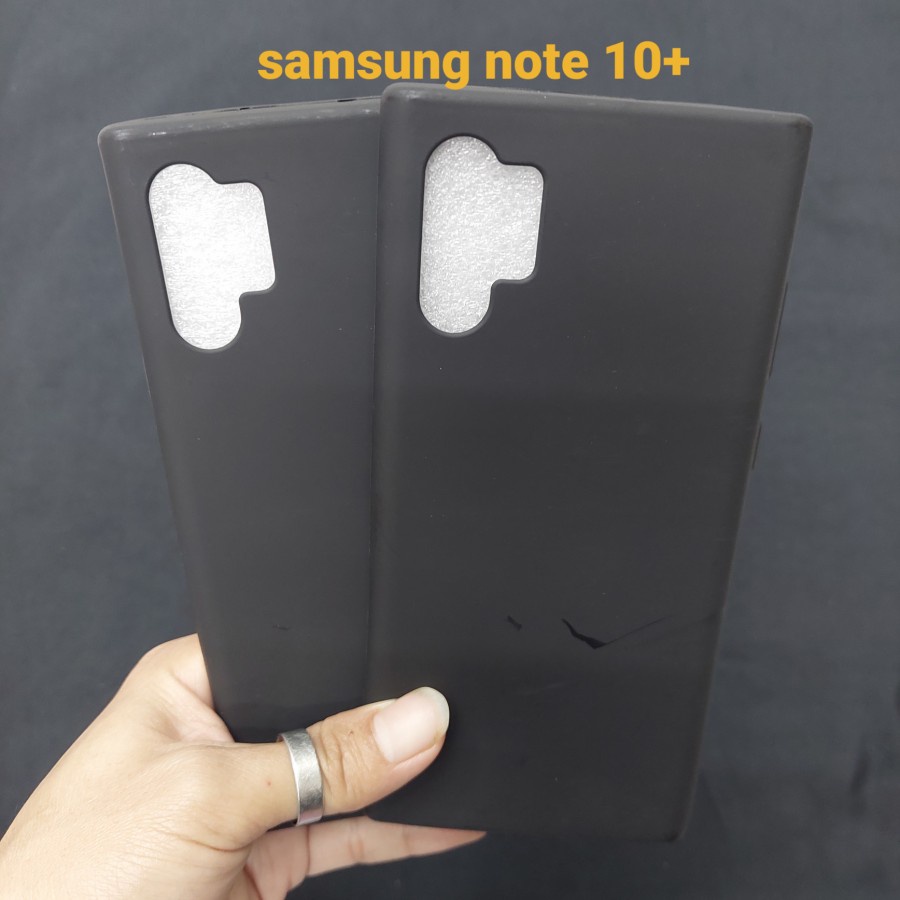 SAMSUNG NOTE 10 NOTE 10 PLUS CASE SOFTCASE SILIKON BLACK MATTE SOFT HITAM CASING COVER NOTE 10+