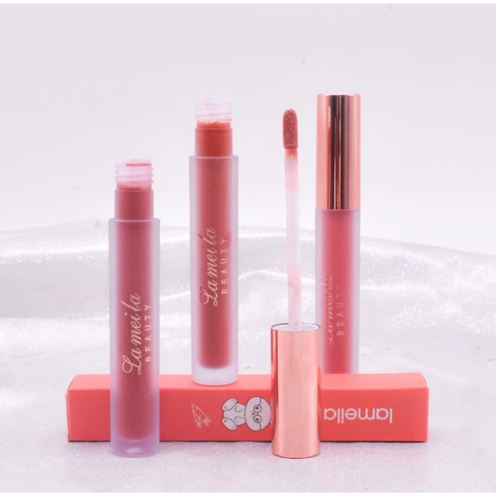 Lameila Liquid Lipstik Velvet Lip Glaze Matte 6 Warna Waterproof dan Tahan Lama