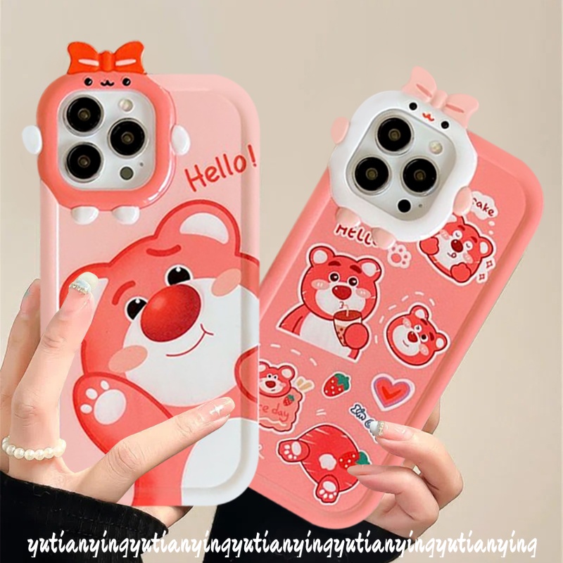 REDMI Redmi10 9A 10A 9T 10C A1 9a1+9C NFC Mi 11 Lite Note 11Pro+10Pro 10 11 10s 8 9 11s PO CO X3 Pro NFC M3 3D Bow Monster Lens Kartun Strawberry Bear Manyo Lovely Sarung Soft Case