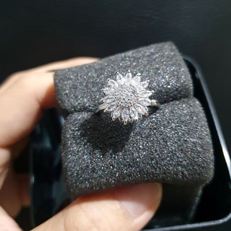 Cincin Zircon Lapis Emas mata kilau mirip emas asli Premium Quality Anti karat anti alergi mata kilau Rc718