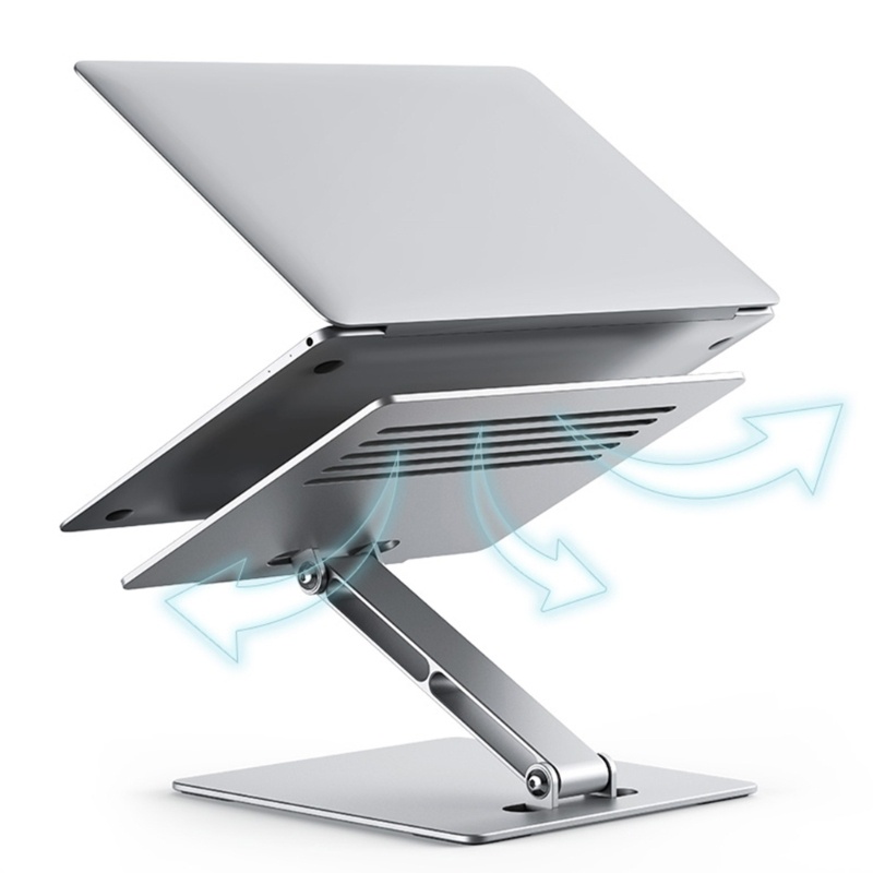 Zzz Stand Laptop Tinggi Adjustable Platform Riser Aluminium Ergonomis Untuk Thinkplus