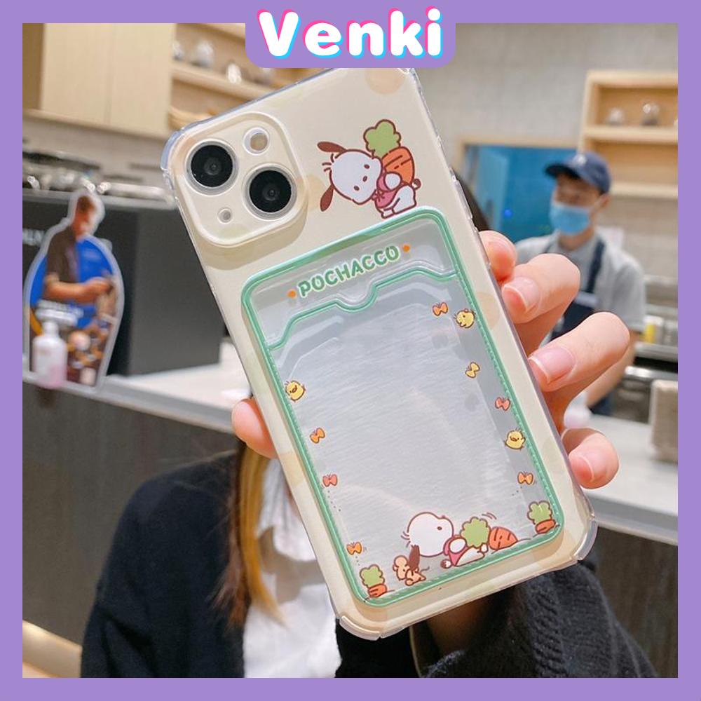 Case iPhone 14 Pro Max Card Holder Case Transparent Simple Case Card Storage Cute Dog Camera Protection Shockproof For iPhone 14 13 12 11 Plus Pro Max 7 Plus X XR