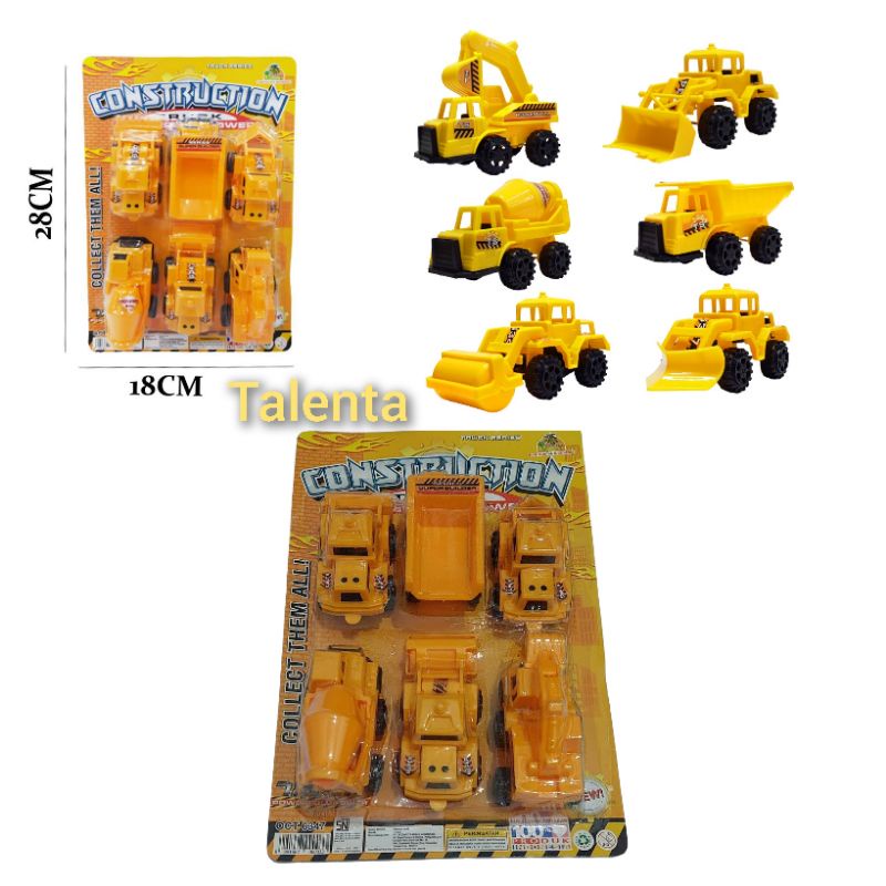 Mainan Anak Truk Kuning Construction OCT 6473 Set