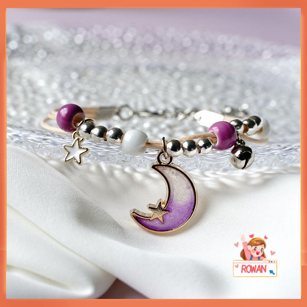 R-flower Butterfly Bracelet BFF Bell Beads Hadiah Teman Liontin Yang Dapat Disesuaikan