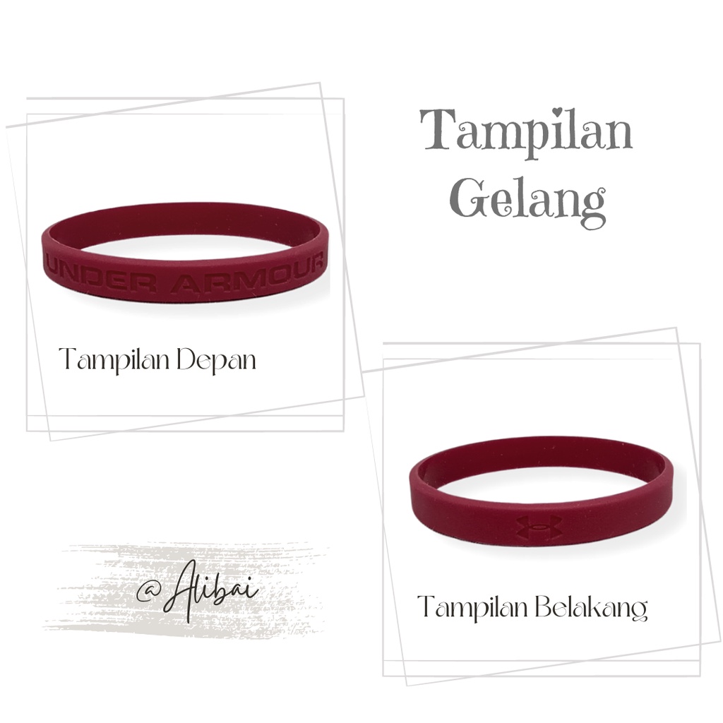 Gelang Tangan Karet Pria Distro Rubber Bracelet Kasual Keren Sport Hype