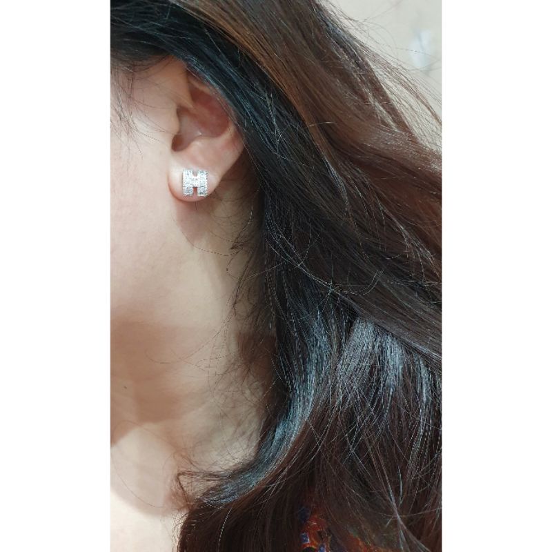 Anting Silver925 Perak Premium Quality Mata kilau Anti Karat anti alergi anting premium Zircone As02