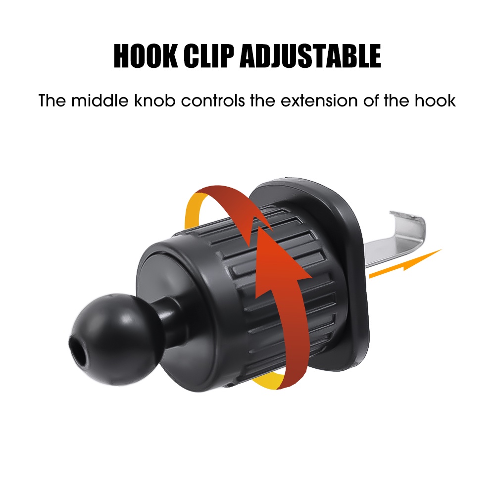 Universal Car Air Vent Clip Mount 17mm Alas Kepala Bola Untuk Holder Handphone Mobil, Car Air Outlet Hook Car Air Outlet Bracket Aksesoris