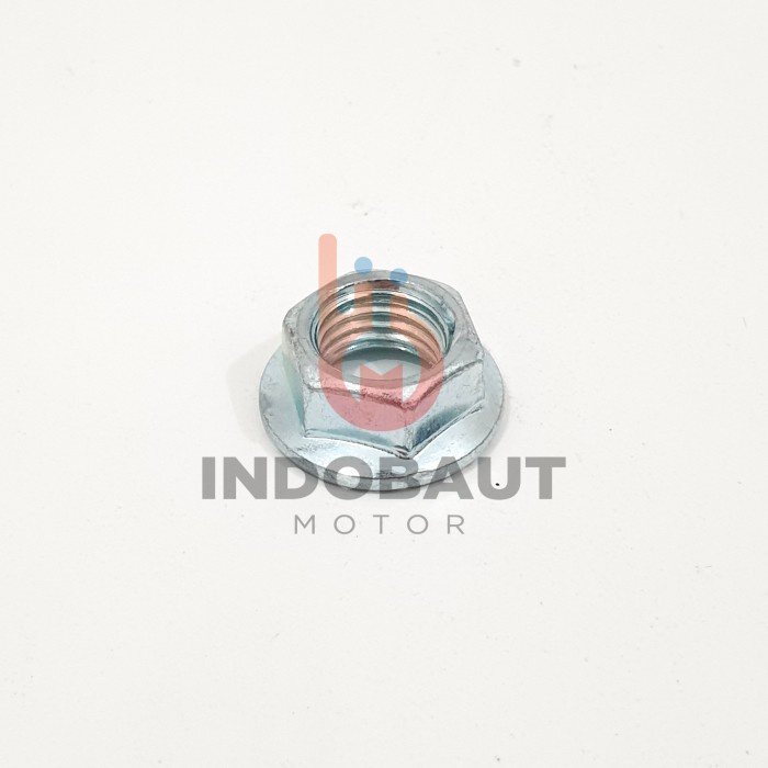 Flange Nut / Mur Flange M10 Kunci 14 Pitch 1.25 PUTIH