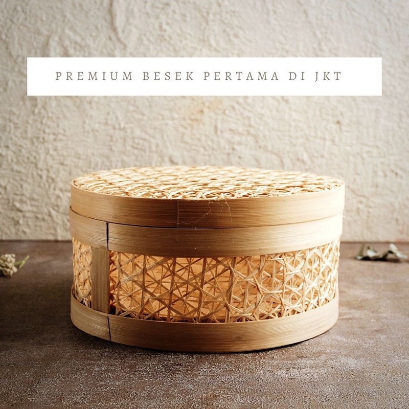 Besek bambu bulat | kotak bambu | kotak hampers
