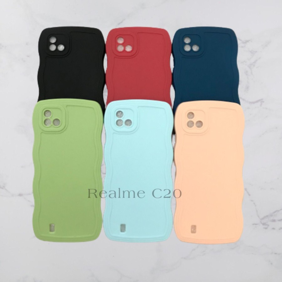 CASE REALME C20 - SOFTCASE SILIKON GELOMBANG WAVY PRO CAMERA - GA