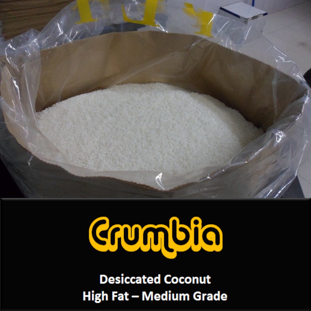 

25 kg Desiccated Coconut High Fat - Crumbia - Coconut Powder - Medium dan Fine Grain Tepung Kelapa