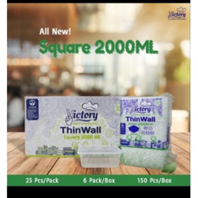 thinwall kotak makan 2000ml plastik