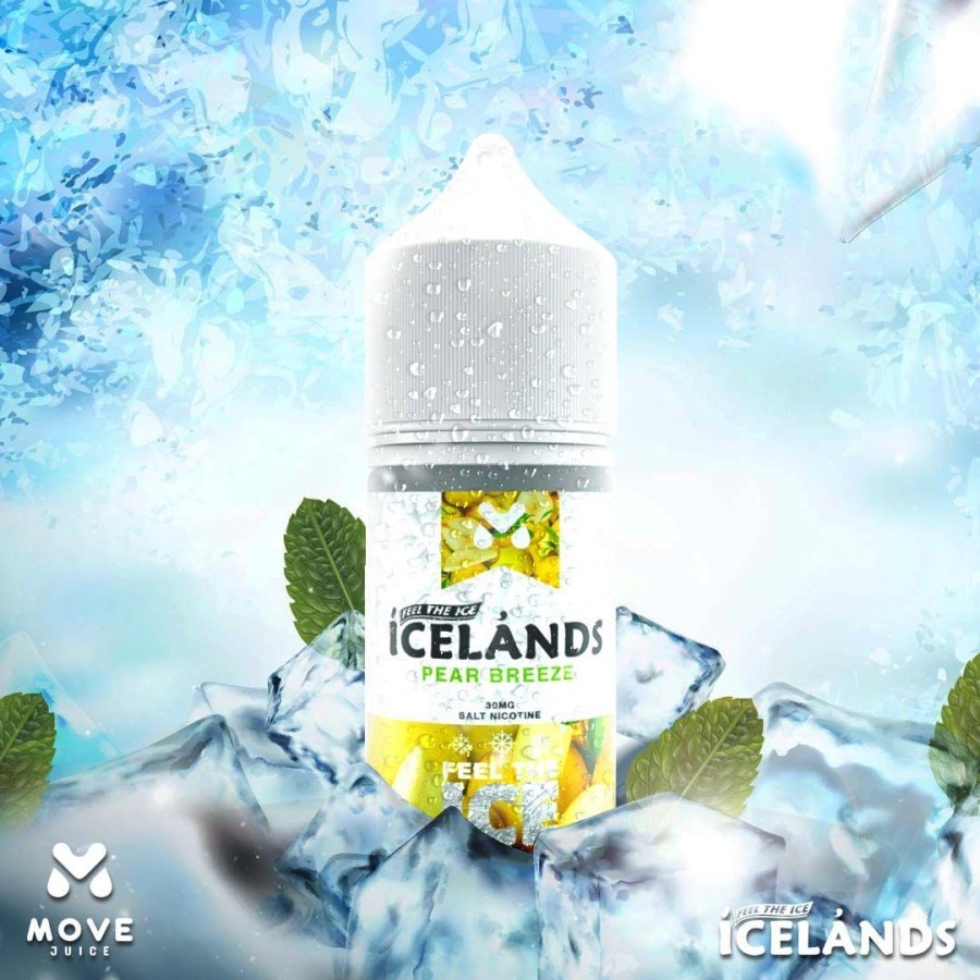 ORIGINAL 100%  LIQUID ICELANDS SALTNIC PEAR BREEZE