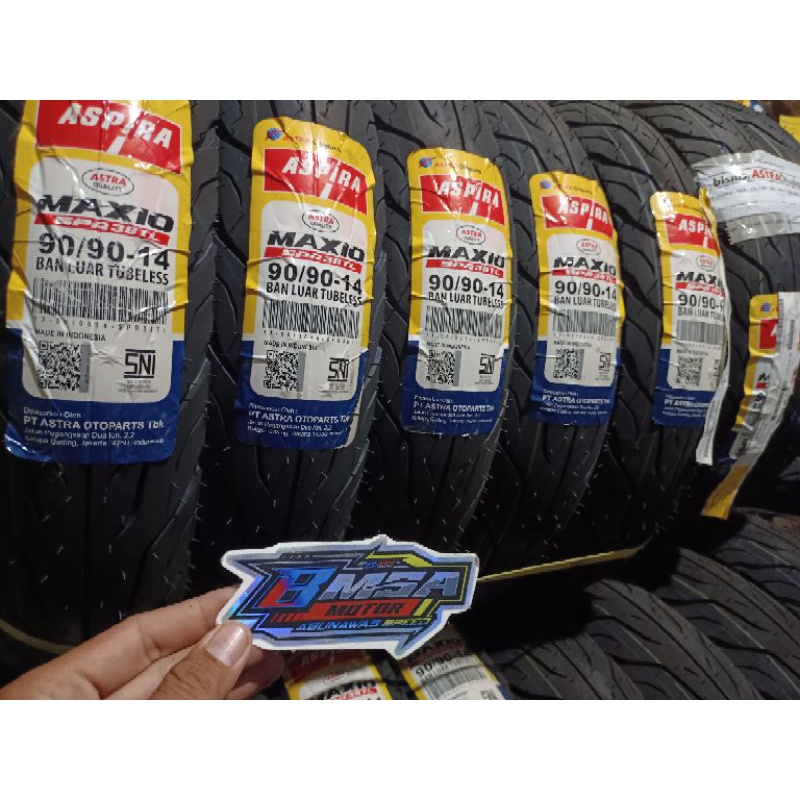 Ban Aspira SPR 38 Tubeless 90/90-14 Untuk Ban Belakang Motor Honda Vario, Beat, Scoopy, Spacy,