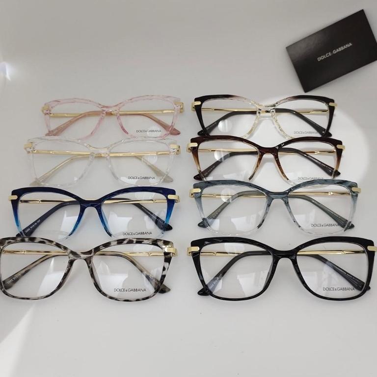 (E-K1K-☎) Frame/Kacamata DOLCE&GABBANA Cat Eye Wanita paket ganti lensa photocromic,Radiasi Blueray 