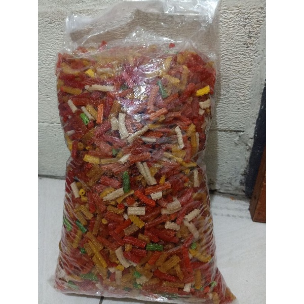 

kerupuk mentah gir kecil warna warni
