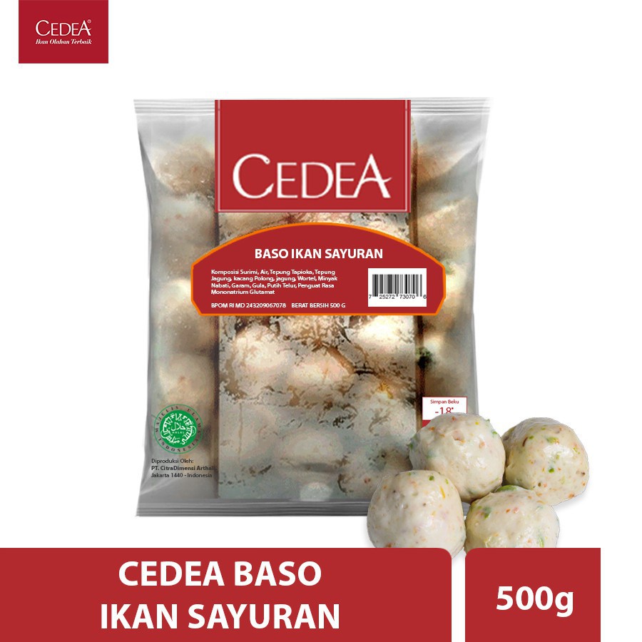 

CEDEA Baso Ikan Sayuran [500g]/Bakso Ikan Sayuran