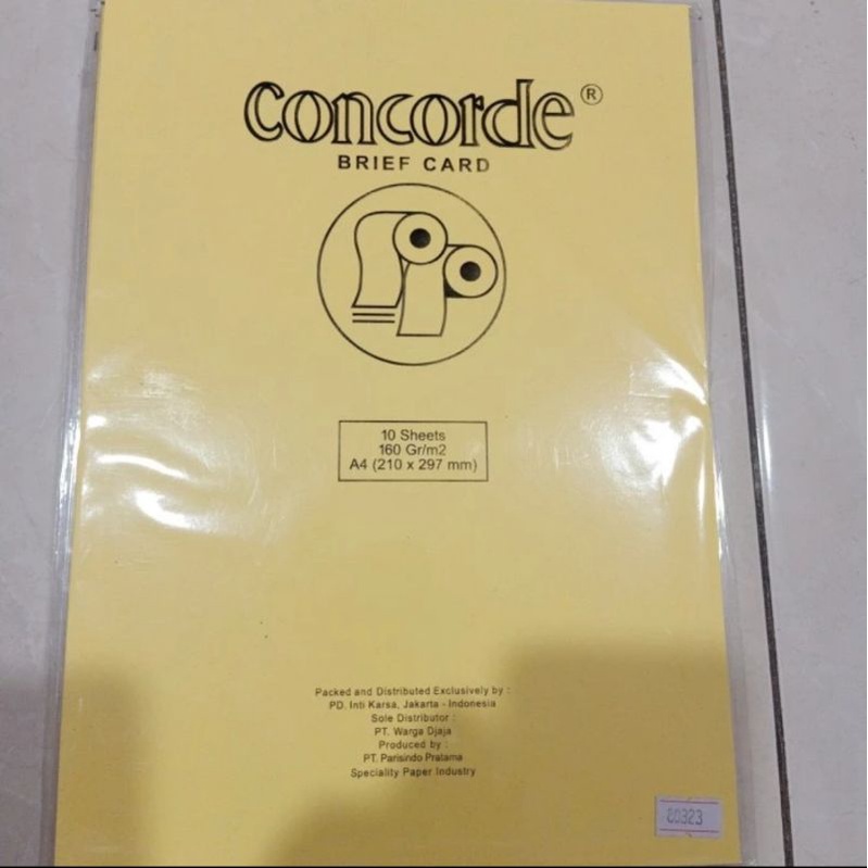 

Kertas Concorde A4 160 Gram Yellow (80323)