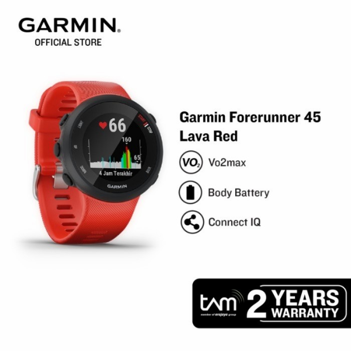 garmin forerunner 45 lava red