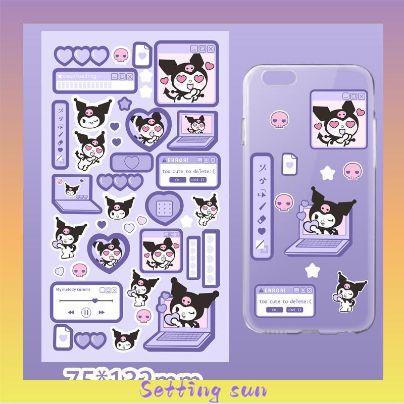 stiker sanrio lucu kuromi steve sparkling cinnamoroll stikers jurnal toploader deco material sticker TN