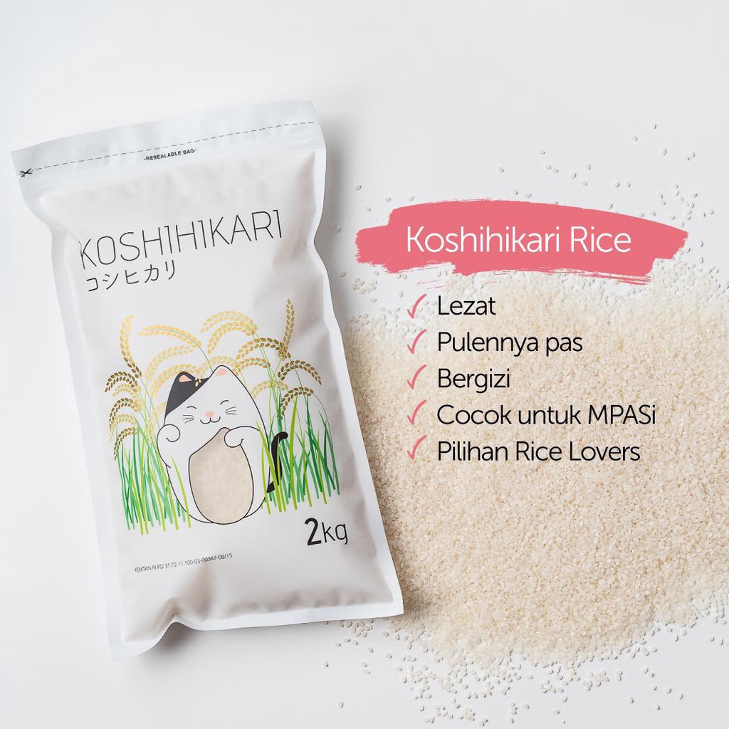 

KOSHIHIKARI Beras Sushi Jepang 2 Kg- Japanese Japonica Rice Grain 2kg