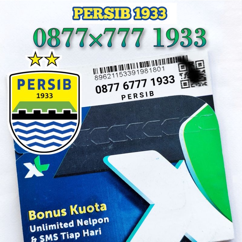 perdana nomor Cantik XL rapi seri tahun PERSIB 1933