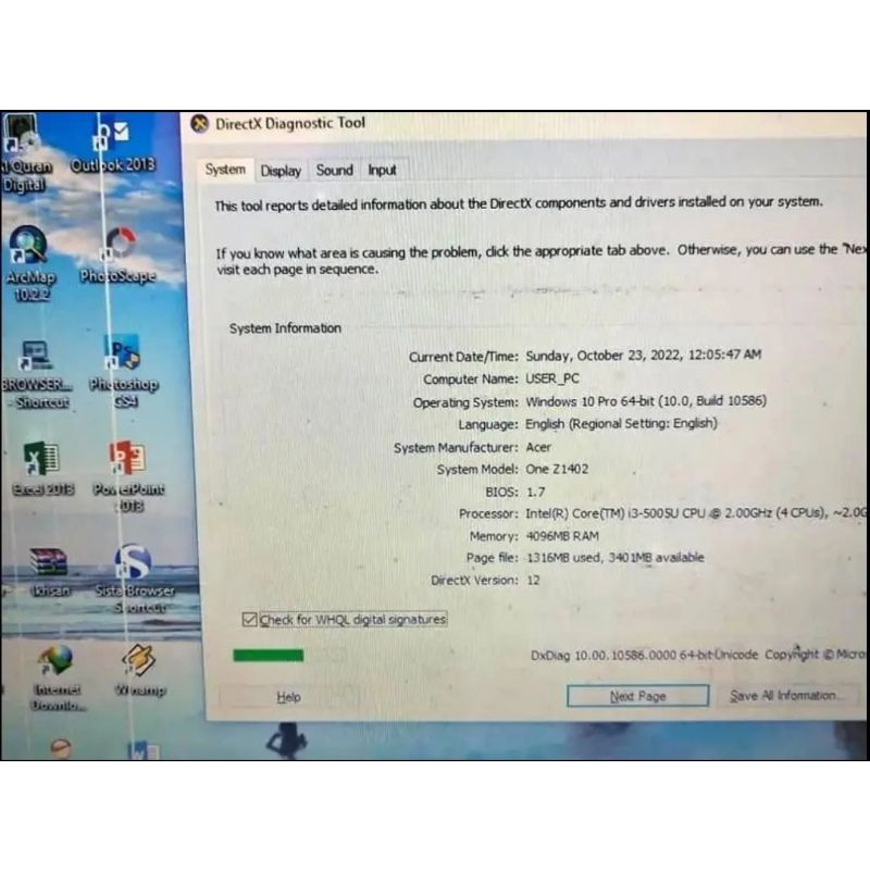 laptop Acer Z1402 Intel core i3 generasi 5 minus