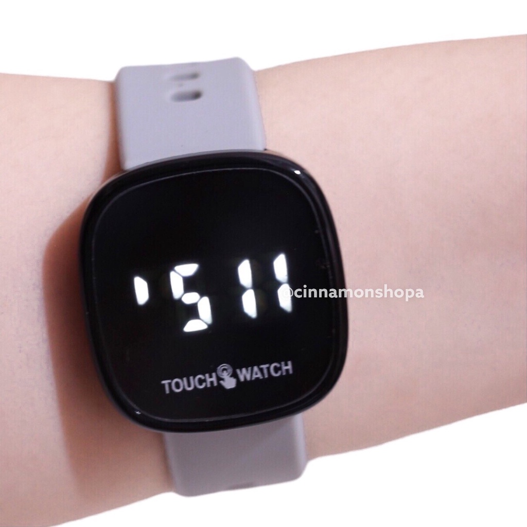 Jam tangan LED touch watch layar sentuh smartwatch tali rubber karet wanita pria