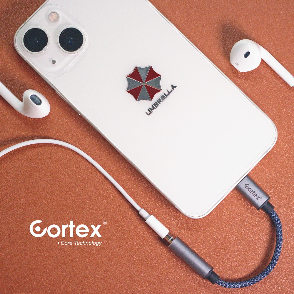 Cortex MH220 Splitter Converter lightning iP to headphone jack 3,5mm HEADSET ORI IC