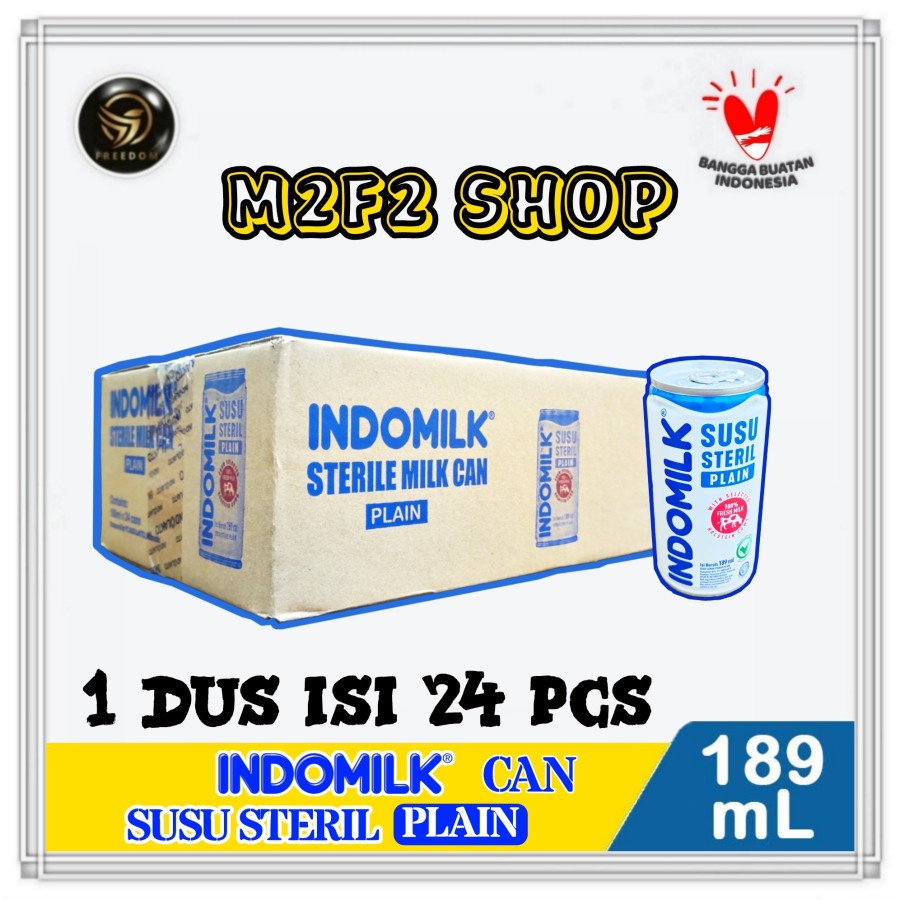 

Indomilk Susu Murni Steril Kaleng | Plain Can - 189 ml (Kemasan Karton)