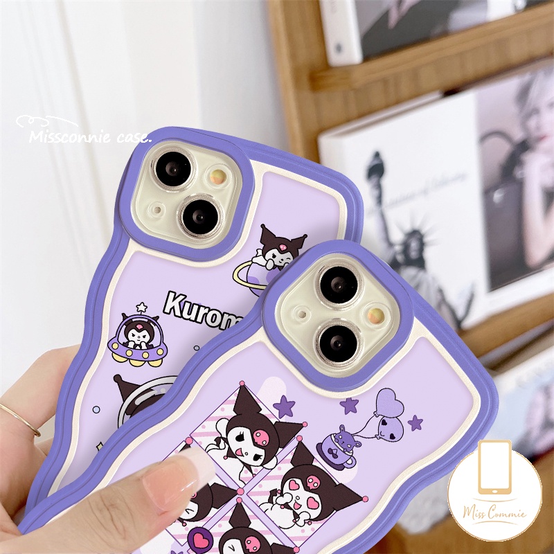 Case Untuk Samsung A14 A04 A13 A23 A03s A32 A53 A50s A22 A04s A04E A12 A50 A52 A52s A33 A02s A03 A21s A30s A20 A11 A51 Astronot Luar Angkasa Lucu Kartun Kuromi Lembut Gelombang Penutup Tepi