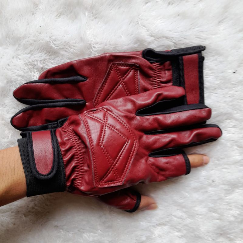 SARUNG TANGAN OJOL DUA JARI TERBUKA/ SARUNG TANGAN MOTOR PRIA TOUCHSCREEN