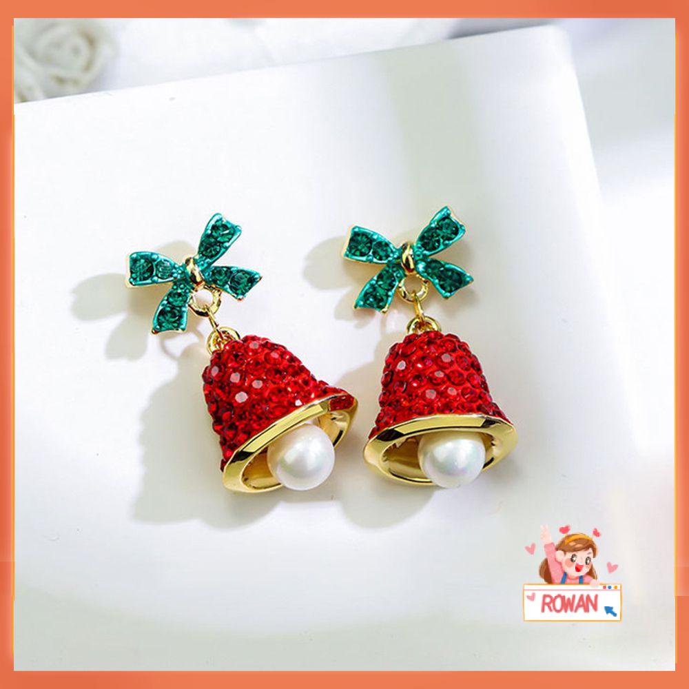 R-bunga Anting Fashion Wanita Hadiah Jingle Bell Lonceng