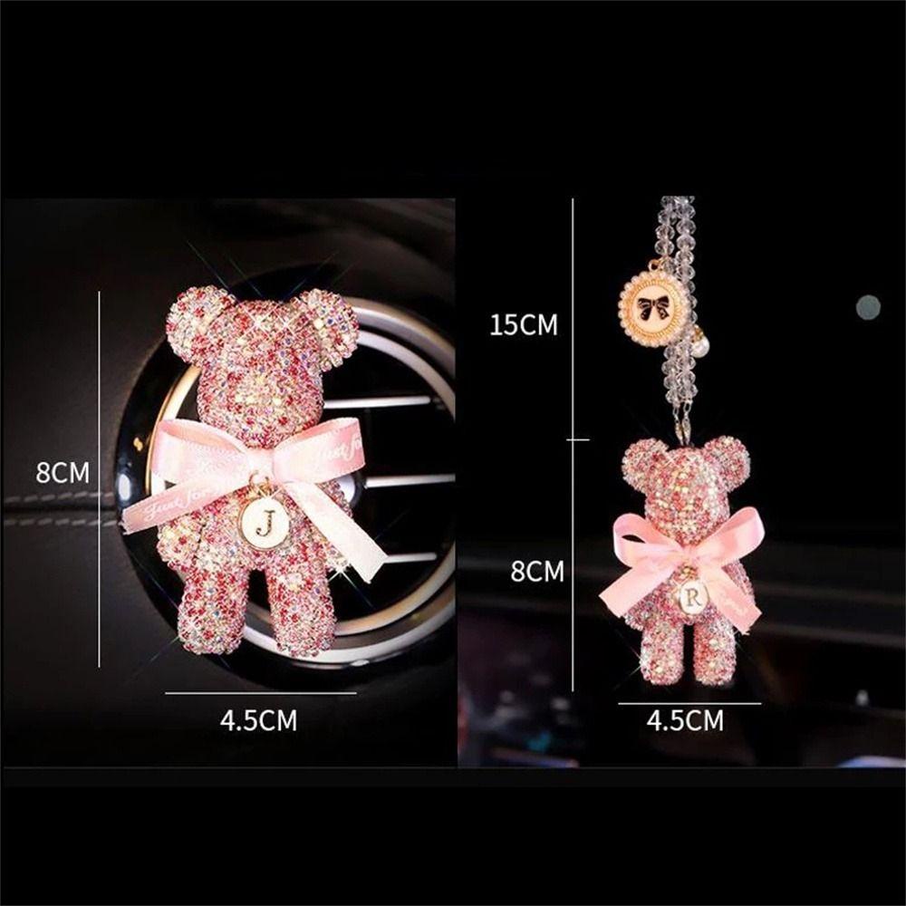 Suyo Busur Kristal Gloomy Bear Bling Kartun Berlian Cermin Hiasan Gantung
