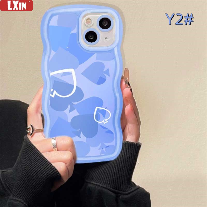 New Case Realme 10 C33 C30 C31 C35 C21Y C25Y Realme C11 C25 C17 C15 C12 C3 C2 Realme 8i 7i 5 5i 6i 7 Pro Peach Jantung Gelombang Tepi TPU Phone Case Cover