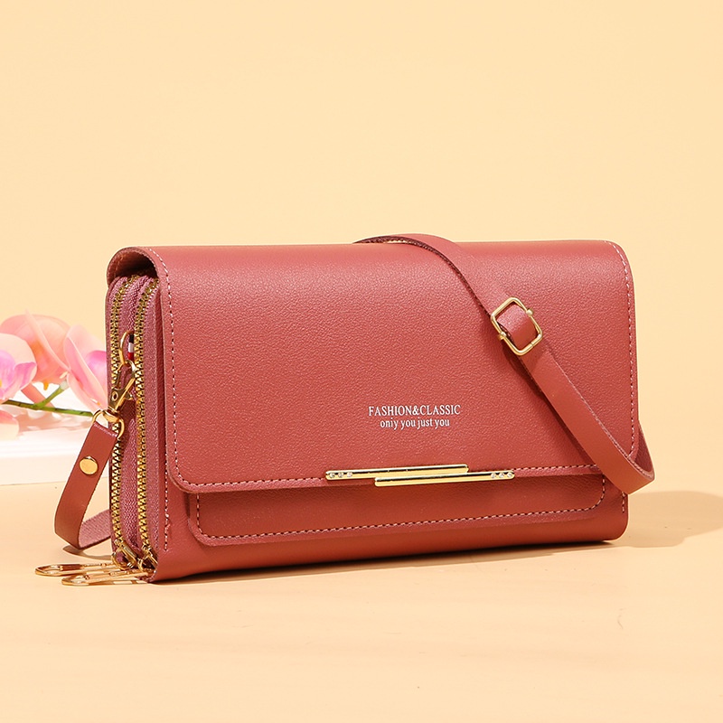 CYS Dompet HP Selempang Wanita Tas Mini Tali Multifungsi Korean Style Simpel Sling Bag Handphone D66