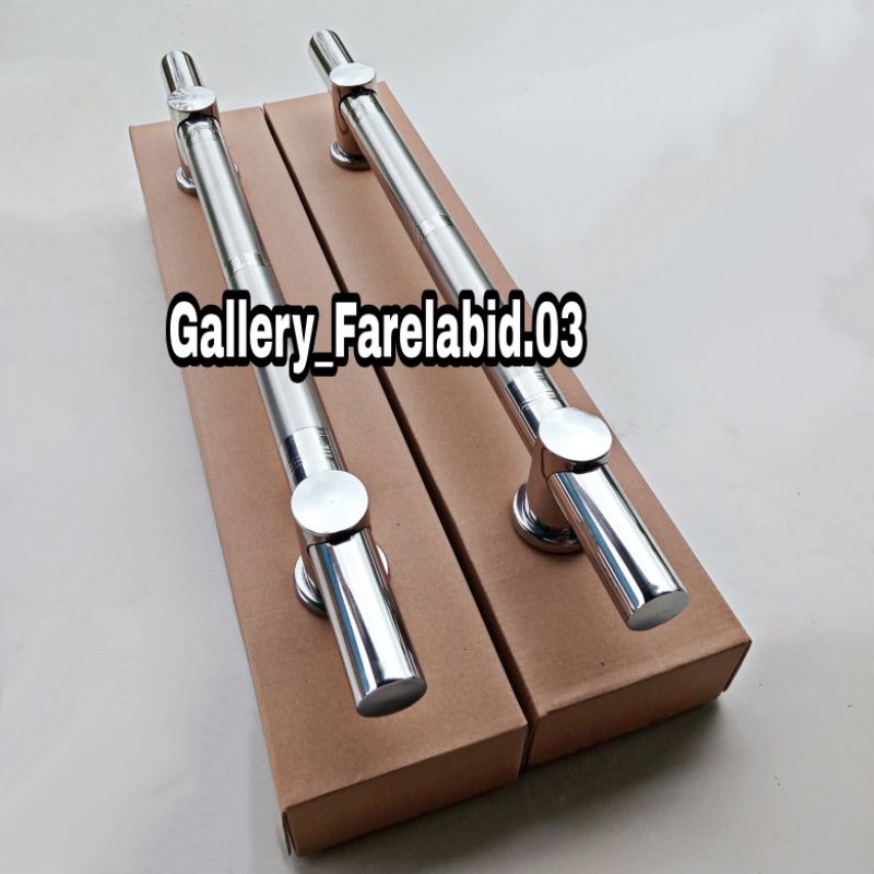 Handle Pintu Rumah Stainless Steel Bulat Spb 80 Cm Gagang Pintu 60 Cm Pegangan Pintu Kupu Tarung 45 Cm Tarikan Pintu Minimalis