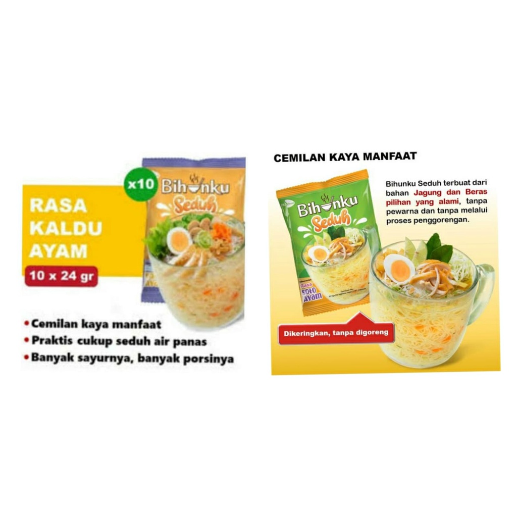 Bihunku Seduh Bihun Instant (1 renceng 10 pcs) makanan enak dan murah