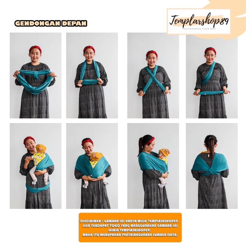 Gendongan Bayi Depan M Shape Hai Baby 3in1 Premiere Series 1