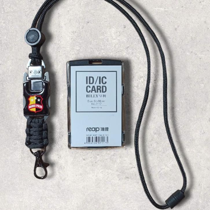 

T6T♛ LANYARD ID CARD MODEL TACTICAL LOGO MABES POLRI SEGERA BELI
