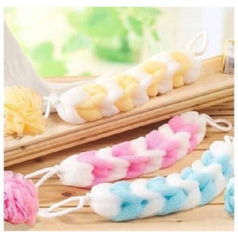 Busa Gosok Punggung/Sponge Mandi Panjang Kepang/Spons Mandi