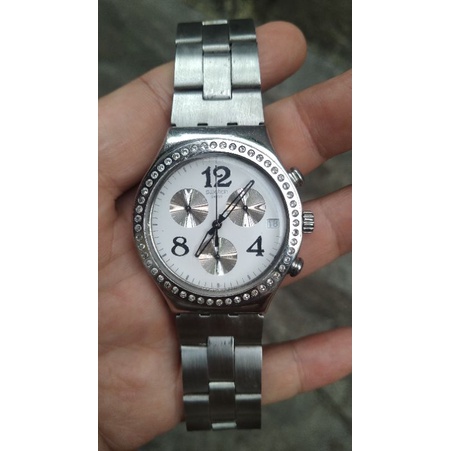 jam tangan swatch quartz swiss original second bekas ada minusnya