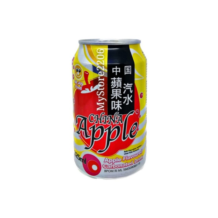 

All Joy Food China Apple Minuman Kaleng 325 ml ECERAN