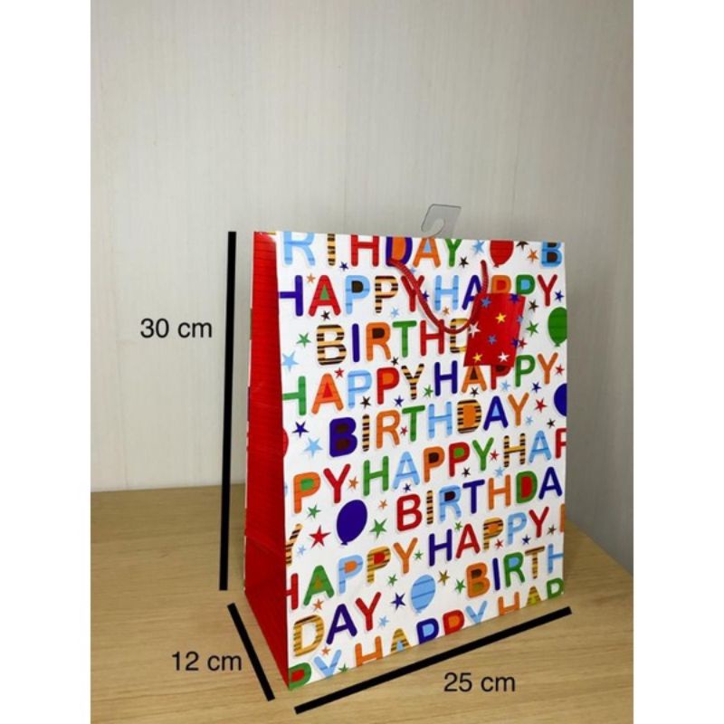 

PAPER BAG HAPPY BIRTHDAY / PAPERBAG / TAS KERTAS / GOODIE BAG / PAPER BAG MOTIF