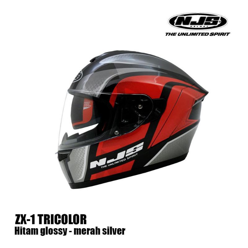 HELM NJS ZX1 TRICOLOR RED