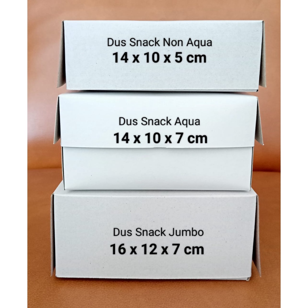 DUS SNACK NON AQUA PUTIH 10 x 14 x 5 cm